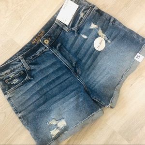 Arizona High Rise Medium Wash Jean Shorts